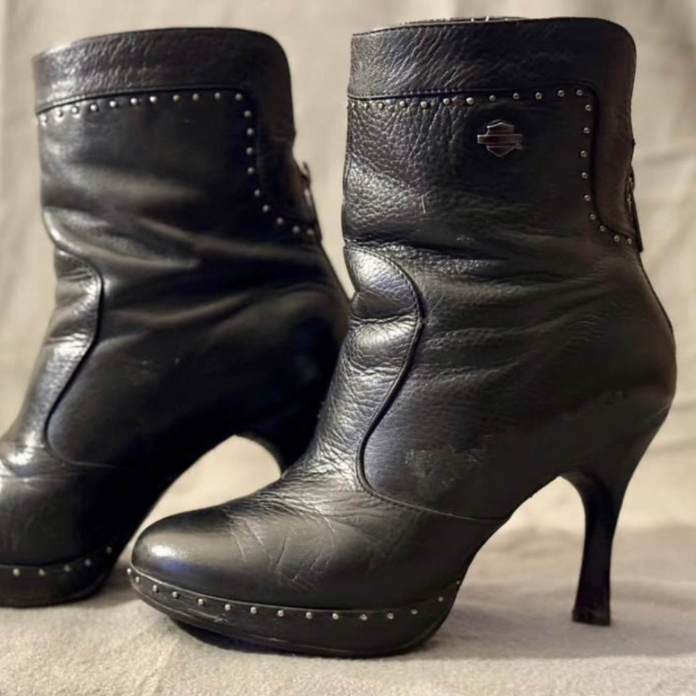 Harley-Davidson Black Stiletto Ankle Boots